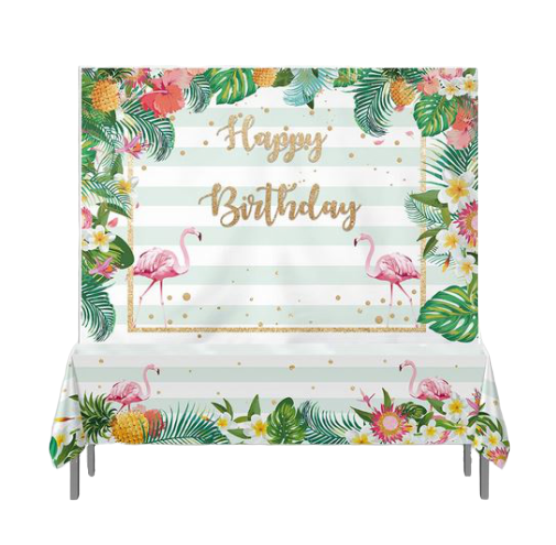 Deco anniversaire flamant rose ananas