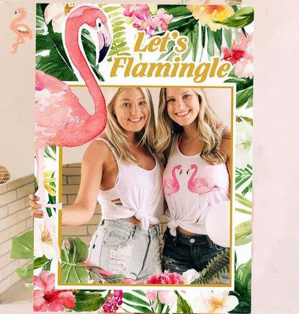 Décor Anniversaire Flamant Rose photobooth