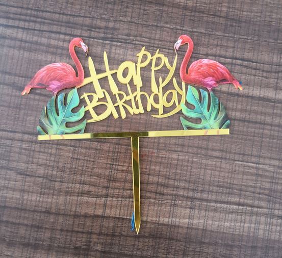 Decoration Gateau Flamant Rose