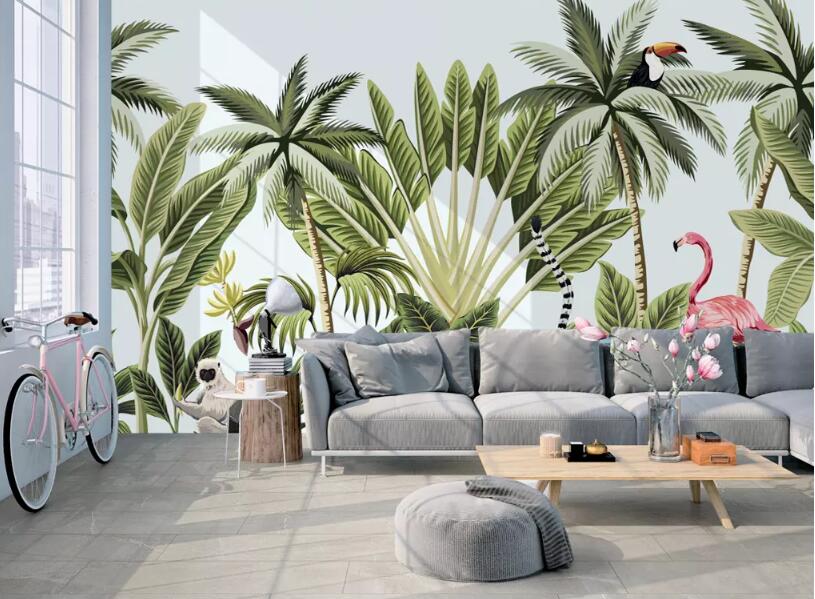 Decoration Murale Flamant Rose pas cher salon adulte