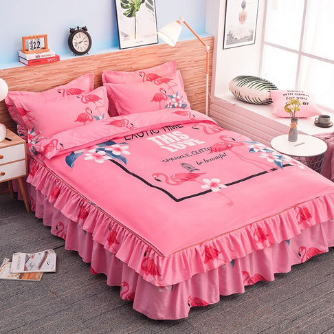 dessus de lit flamant rose luxe