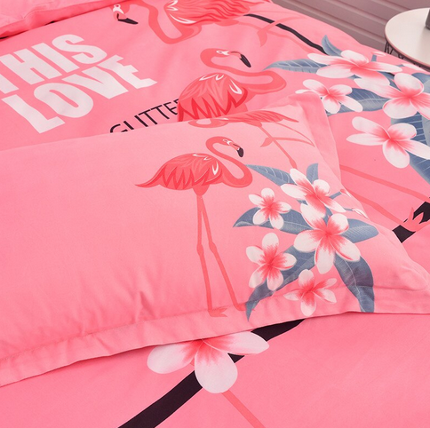 beaux draps flamant rose pas chers