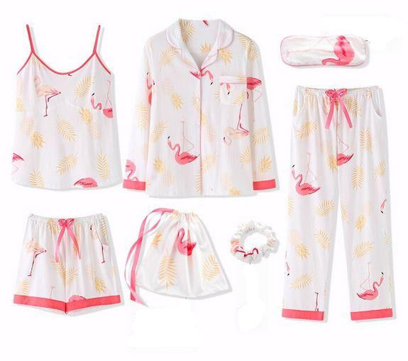 lot de pièces pyjama pour femme flamant rose