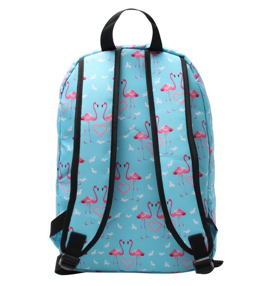 sac a dos flamant rose bretelles rembourrees