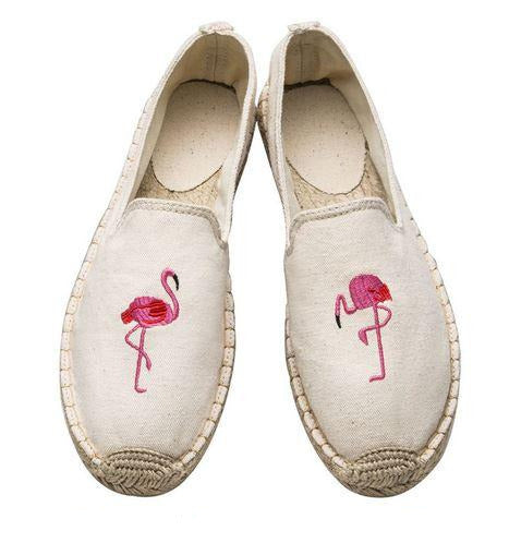 espadrilles avec flamant rose