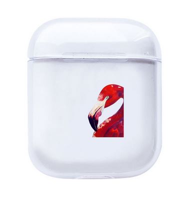 etui chic pour chargeur airpods avec flamant rose
