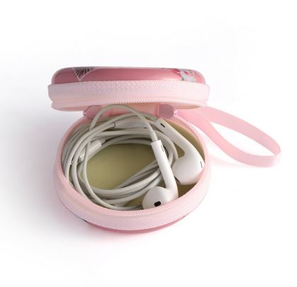 etui flamant rose pour ecouteurs