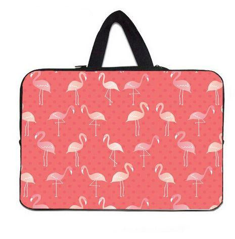 pochette pc portable flamant rose
