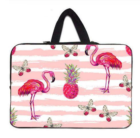 sacoche de protection pc ordinateur portable flamant rose