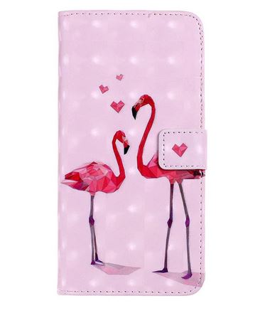 etui a clapet flamant rose pour iphone