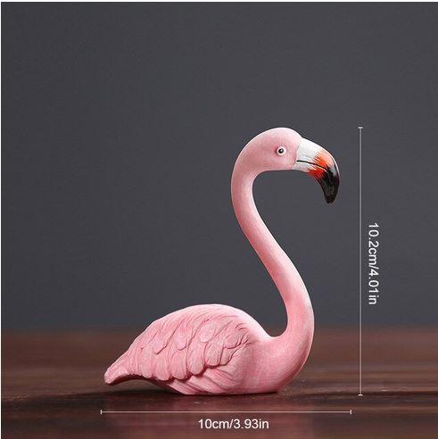 petit flamant rose resine