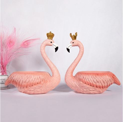 figurine flamant rose