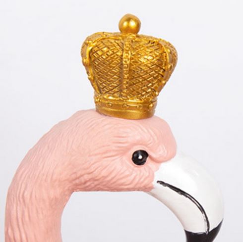 figurine flamant rose faite a la main