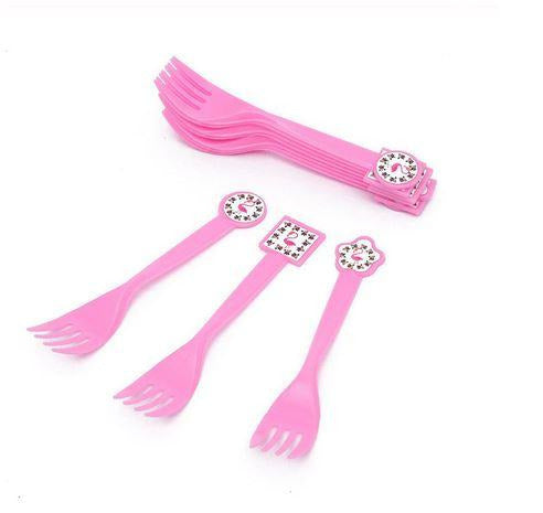 lot de Fourchettes Flamant Rose plastique anniversaire pique nique