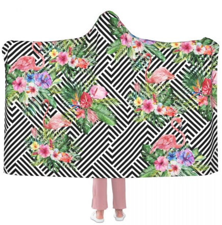 plaid flamant rose adulte