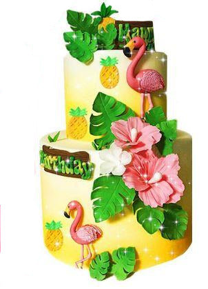 gateau anniversaire flamant rose