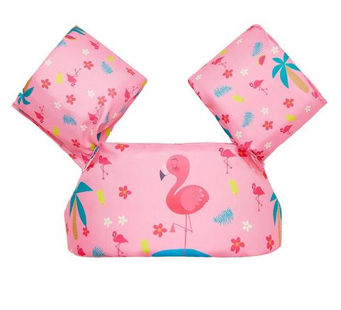 gilet flamant rose pour apprendre à nager