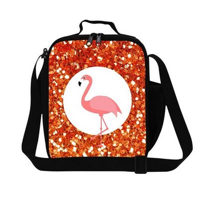 belle glaciere souple flamant rose paillette sequin