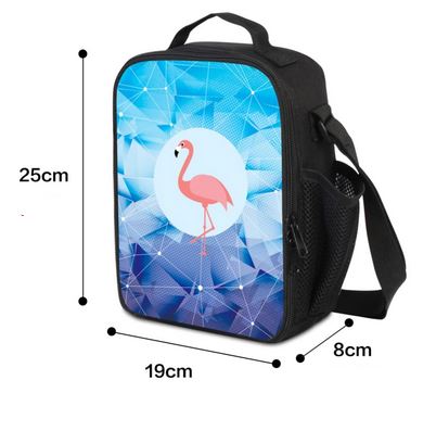 Glacière Souple Flamant Rose Paillette Bleu