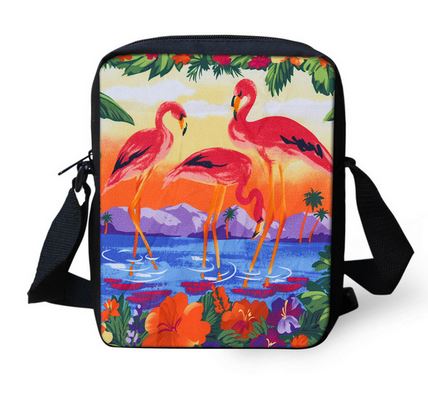 belle sacoche flamant rose coloré solide pas chere
