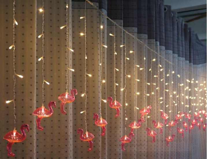 guirlande de flamants roses
