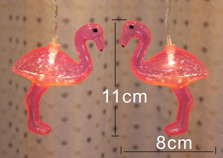 flamant rose lumineux guirlande 5m
