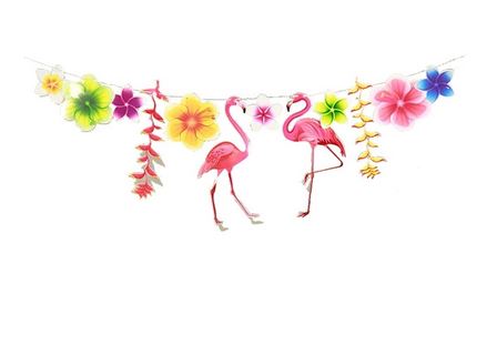Guirlande Flamant Rose Tropical
