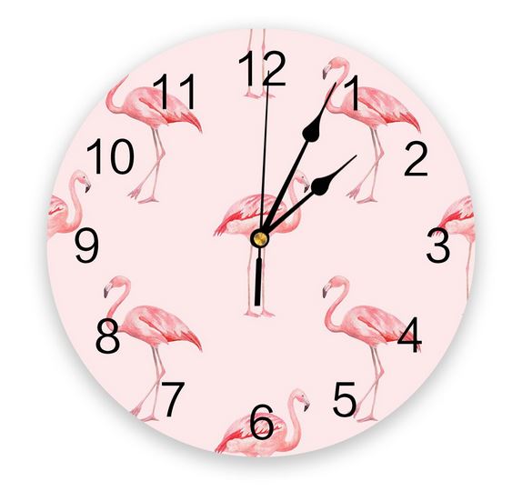 pendule flamant rose
