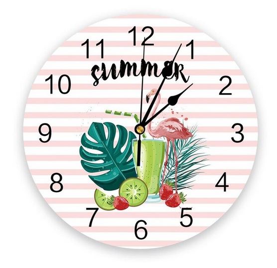 pendule flamant rose