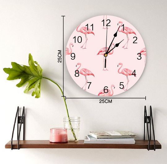 horloge flamant rose