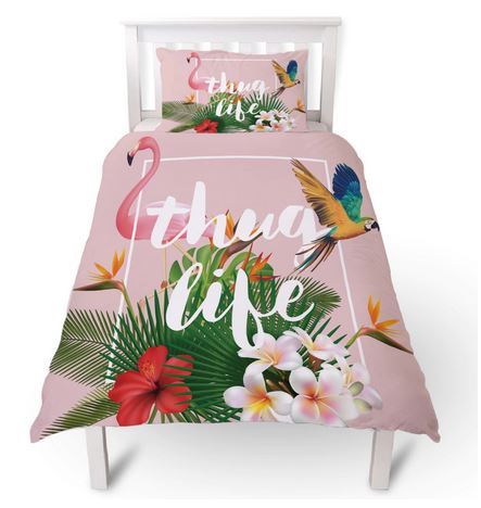 housse de couette fille flamant rose été