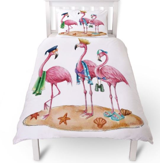 housse de couette flamant rose 1 personne
