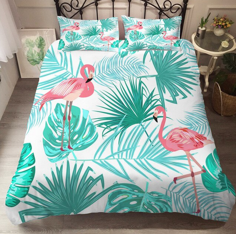 housse de couette flamant rose pas chere