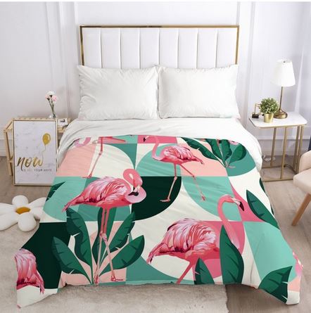 housse de couette flamant rose 240 x 260