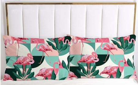 taie d'oreiller flamant rose coton pas cher la redoute