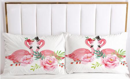taie d'oreiller flamant rose tendance