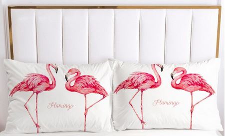 taie d'oreiller flamant rose plume classe