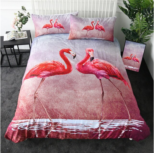 housse de couette flamant rose qui marche