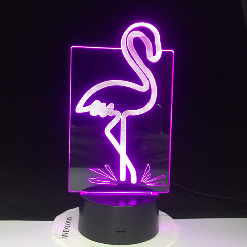 lampe flamant rose neon