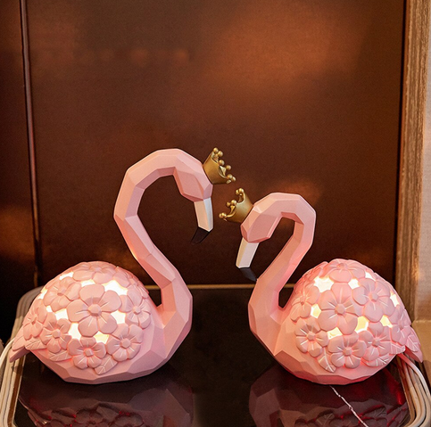 lampe flamant rose a poser