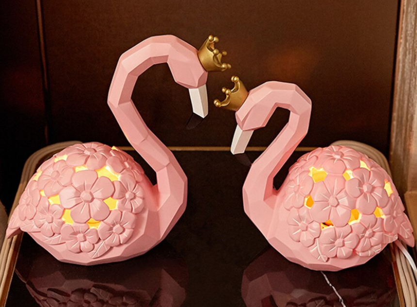 Lampe Flamant Rose Dessin