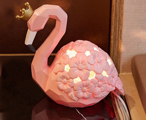 flamant rose lumiere tamisee