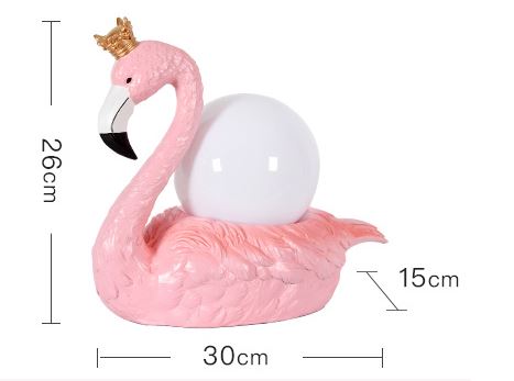 lampe flamant rose led grande