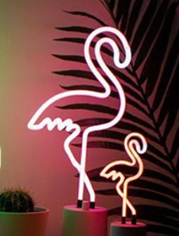 lampe flamant rose neon