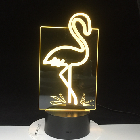 lampe solaire flamant rose