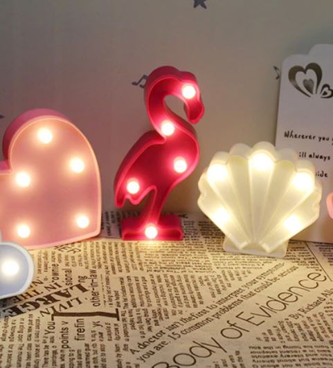lampe led flamant rose à poser deco fille