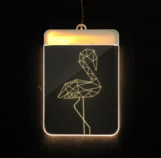 lampe neon flamant rose