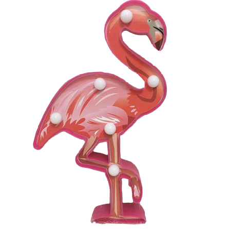 lampe en forme de flamant rose dessin anime enfant ado deco