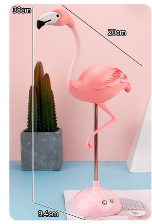 lampe de chevet avec flamant rose