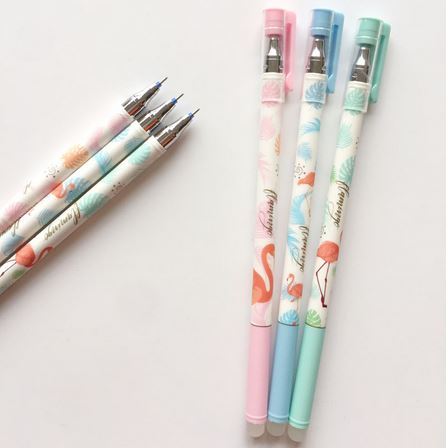 lot de 3 stylos avec flamant rose